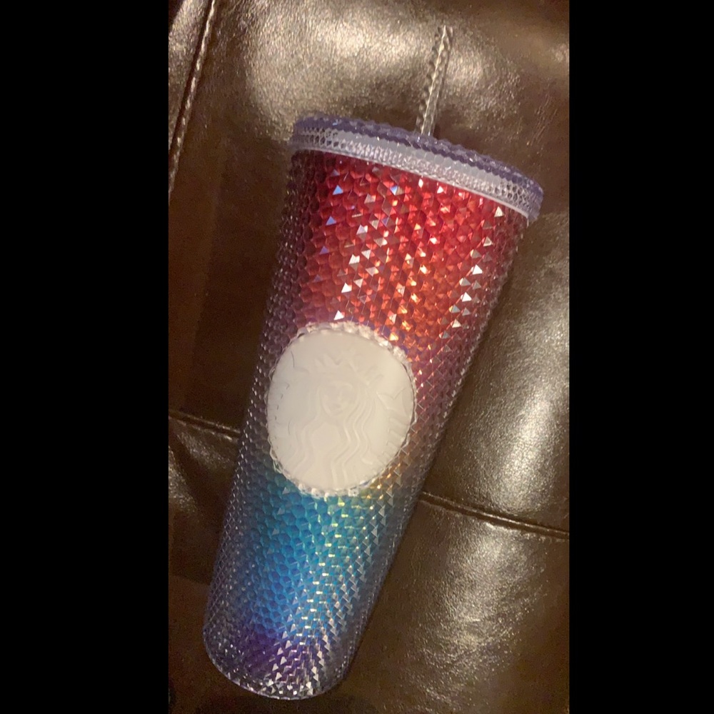 RARE Starbucks Rainbow Iridescent Acrylic Cold Cup